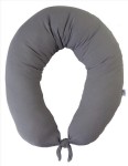 Polštář pro těhotné ženy a kojení, Rogal - MOON MUSLIN, 240 cm | Tmavě šedý - BabyMatex  TB0076_44