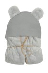Deka s kapucí „Koala Muslin“ Světle šedá/šedá | BabyMatex