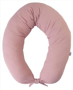 Polštář pro těhotné ženy a kojení - MOON MUSLIN, 240 cm |  pudrově růžový - BabyMatex  TB0076_12
