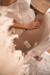 Polštář pro těhotné ženy a kojení - MOON MUSLIN, 240 cm |  béžová - BabyMatex  TB0076_17