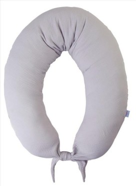 Polštář pro těhotné ženy a kojení - MOON MUSLIN, 240 cm | tmavě šedý - BabyMatex  TB0076_42