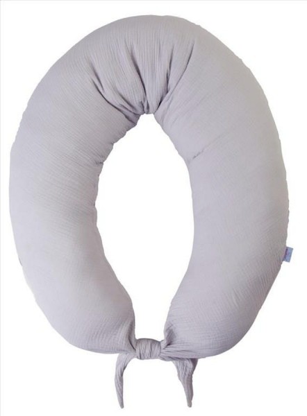 Polštář pro těhotné ženy a kojení - MOON MUSLIN, 240 cm | tmavě šedý - BabyMatex  TB0076_42