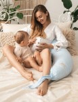 Polštář pro těhotné a kojící ženy Relax Linen - modrý | BabyMatex TB0448_24