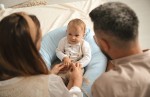 Polštář pro těhotné a kojící ženy Relax Linen - modrý | BabyMatex TB0448_24