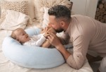 Polštář pro těhotné a kojící ženy Relax Linen - modrý | BabyMatex TB0448_24