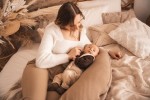 Polštář na polohování Relax Prestige Muslin – béžová/hnědá | BabyMatex TB0451_05