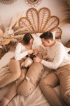 Polštář na polohování Relax Prestige Muslin – béžová/hnědá | BabyMatex TB0451_05