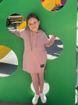Dětská, dlouhá mikina s kapucí Little Eva/ Blush - Dolce Sonno