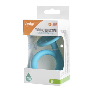 Silikonový kousací kroužek Šnek Blue Akuku A0114 - Akuku