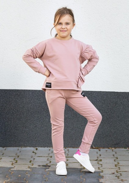Dívčí krátký mikina s volánem Lolly / Blush - Dolce Sonno