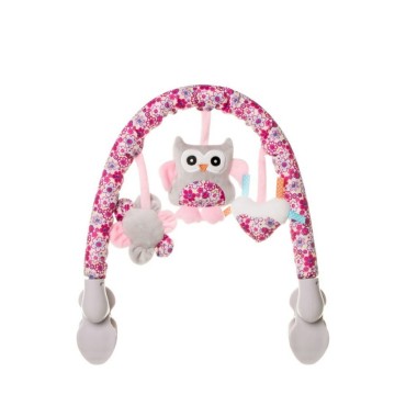 Plyšový oblouk Sova – růžový | 4Baby