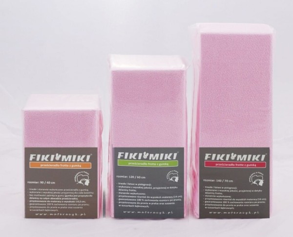 Prostěradlo s gumou do postýlky 70x140 froté pink | Fiki Miki