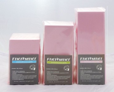 Prostěradlo s gumou do postýlky 60x120cm jersey pink | Fiki Miki