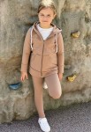 Dívčí mikina s kapucí na zip Cocco/ Coffee - Dolce Sonno