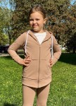 Dívčí mikina s kapucí na zip Cocco/ Coffee - Dolce Sonno