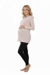 Těhotenské legíny s elastickým panelem, černé – Dolce Sonno