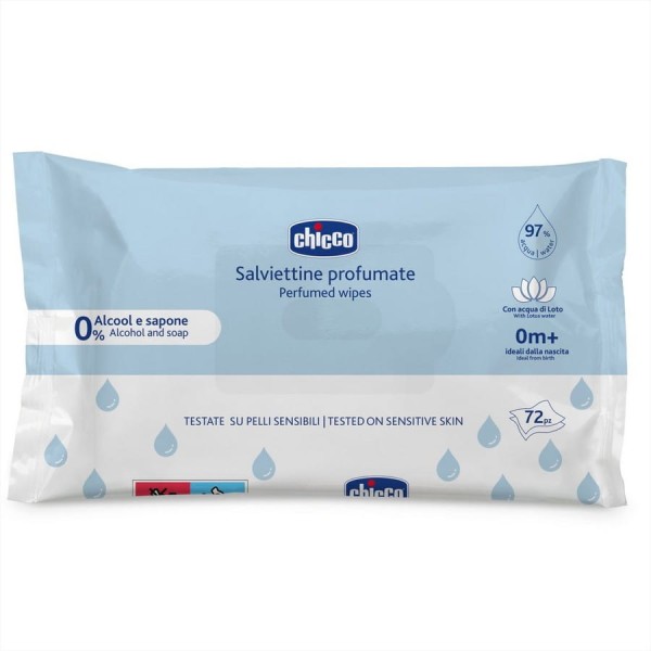 Vlhčené ubrousky pro děti a kojence  72 ks Chicco