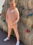 Dívčí mikina s kapucí na zip Cocco/ Orange - Dolce Sonno