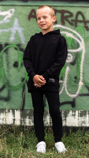 Chlapecká mikina s kapucí Chilly/ Black - Dolce Sonno