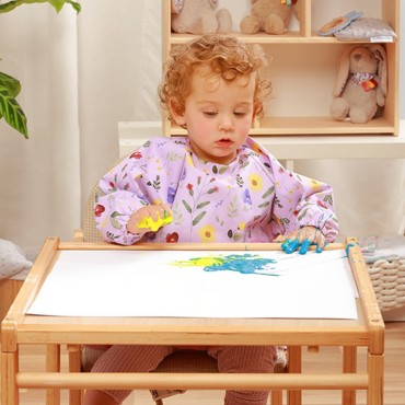 Omyvatelná bryndáček s dlouhým rukávem Garden BabyOno