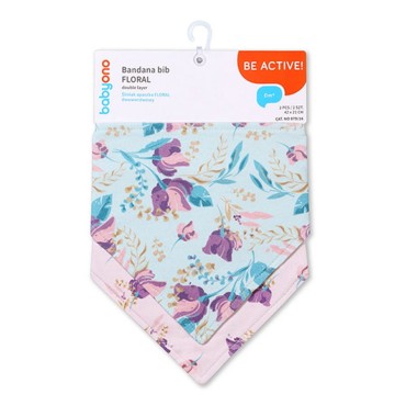 Šátek, bavlněný bryndák Floral 2 ks BabyOno 879/16