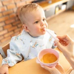 Silikonová miska s přísavkou a víčkem Růžová BabyOno 1662/02