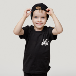 Tričko s krátkým rukávem Dětské tričko černé s nápisem - Let's Rock | Pinokio