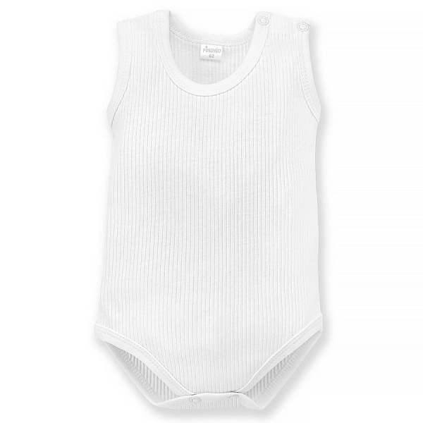 Bílé žebrované body na ramínka pro miminka - Lovely Day | Pinokio