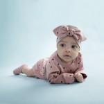 Růžové body s dlouhým rukávem s puntíky - Tres Bien | Pinokio