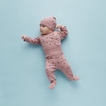 Body s dlouhým rukávem na patentky, růžové s puntíky – Tres Bien | Pinokio
