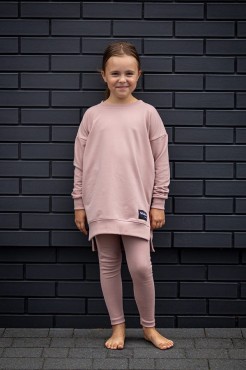 Dětské žebrované legíny Poppy/ Blush - Wualaa by dolce sonno