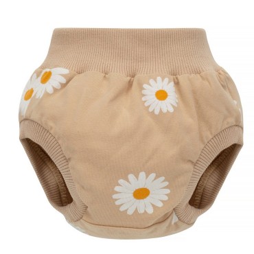 Bežové bloomerky pro holčičky s motivem sedmikrásky – Daisy Pinokio