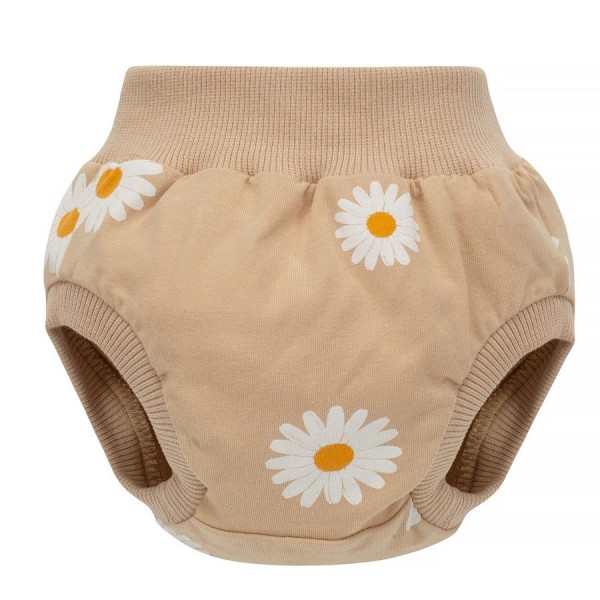 Bežové bloomerky pro holčičky s motivem sedmikrásky – Daisy Pinokio