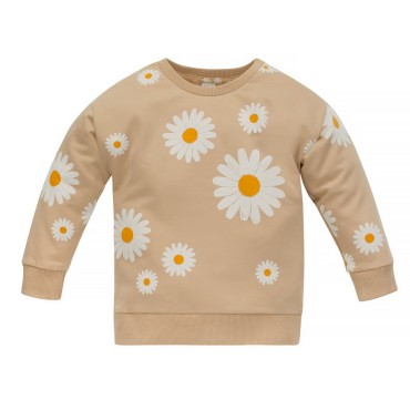 Béžová mikina s motivem sedmikrásky – Daisy | Pinokio