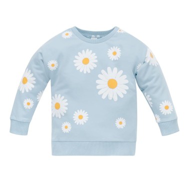 Modrá mikina s potiskem sedmikrásky – Daisy | Pinokio