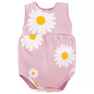 Body s bloomerky růžové s sedmikráskami Daisy | Pinokio