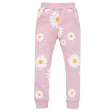 Dětské a kojenecké tepláky růžové s sedmikráskami – Daisy | Pinokio