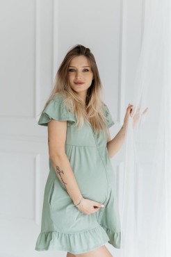 Těhotenské a kojicí noční košile s rozepínáním Arica/ Šalvěj - Dolce Sonno