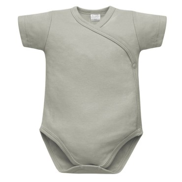Krátké rukávové body s obálkovým zapínáním, šedé – Lovely Day | Pinokio