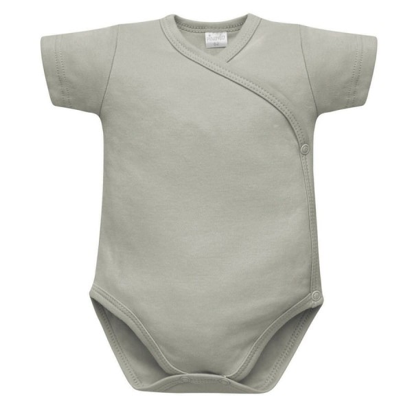 Krátké rukávové body s obálkovým zapínáním, šedé – Lovely Day | Pinokio