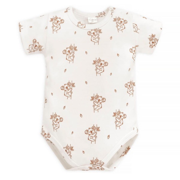Body s krátkým rukávem ecru koala - Lovely Day | Pinokio