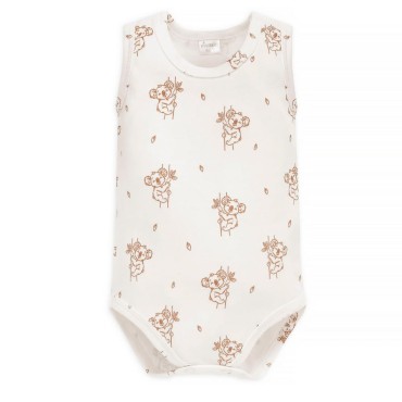 Dětské body s ramínky ecru koala - Lovely Day | Pinokio