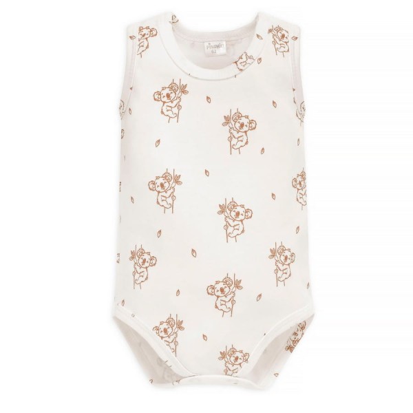 Dětské body s ramínky ecru koala - Lovely Day | Pinokio