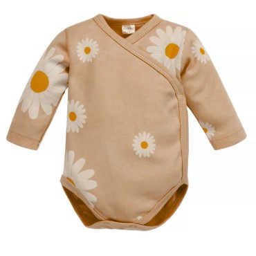 Bežové body s dlouhým rukávem a sedmikráskami - Daisy | Pinokio