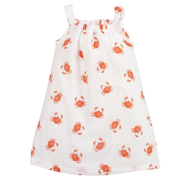 Muslinové šaty ecru s kraby - Muslin Crabs | Pinokio