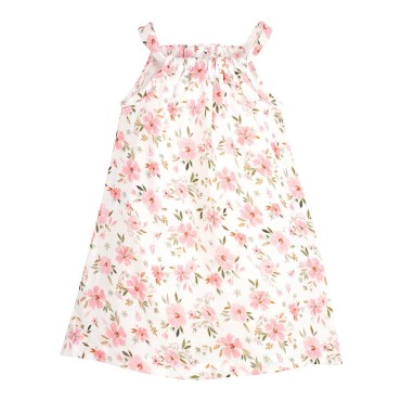 Mušelínové šaty ecru s květinovým vzorem – Muslin Flowers | Pinokio