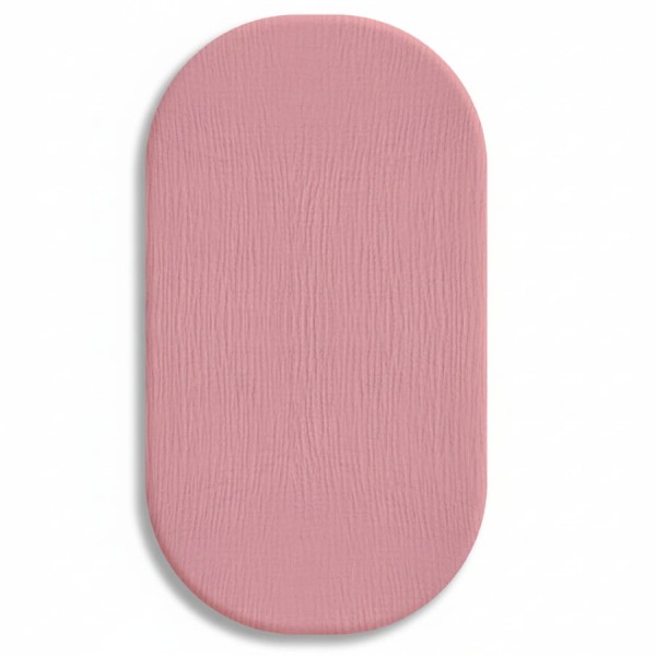 Mušelínové prostěradlo 75 x 35 cm do kolébky, kočárku, košíku Mojžíšova | Fuchsia - Dolce Sonno