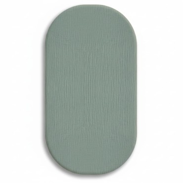 Mušelínové prostěradlo 75 x 35 cm do kolébky, kočárku, košíku Mojžíšova | Laurel Green - Dolce Sonno