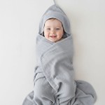 Mušelínová dětská osuška Ručník s kapucí Grey - Dolce Sonno