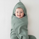 Mušelínová dětská osuška s kapucí Laurel Green - Dolce Sonno